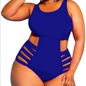 Nulibenna Womens Plus Size Cutout Swimsuit One Piece